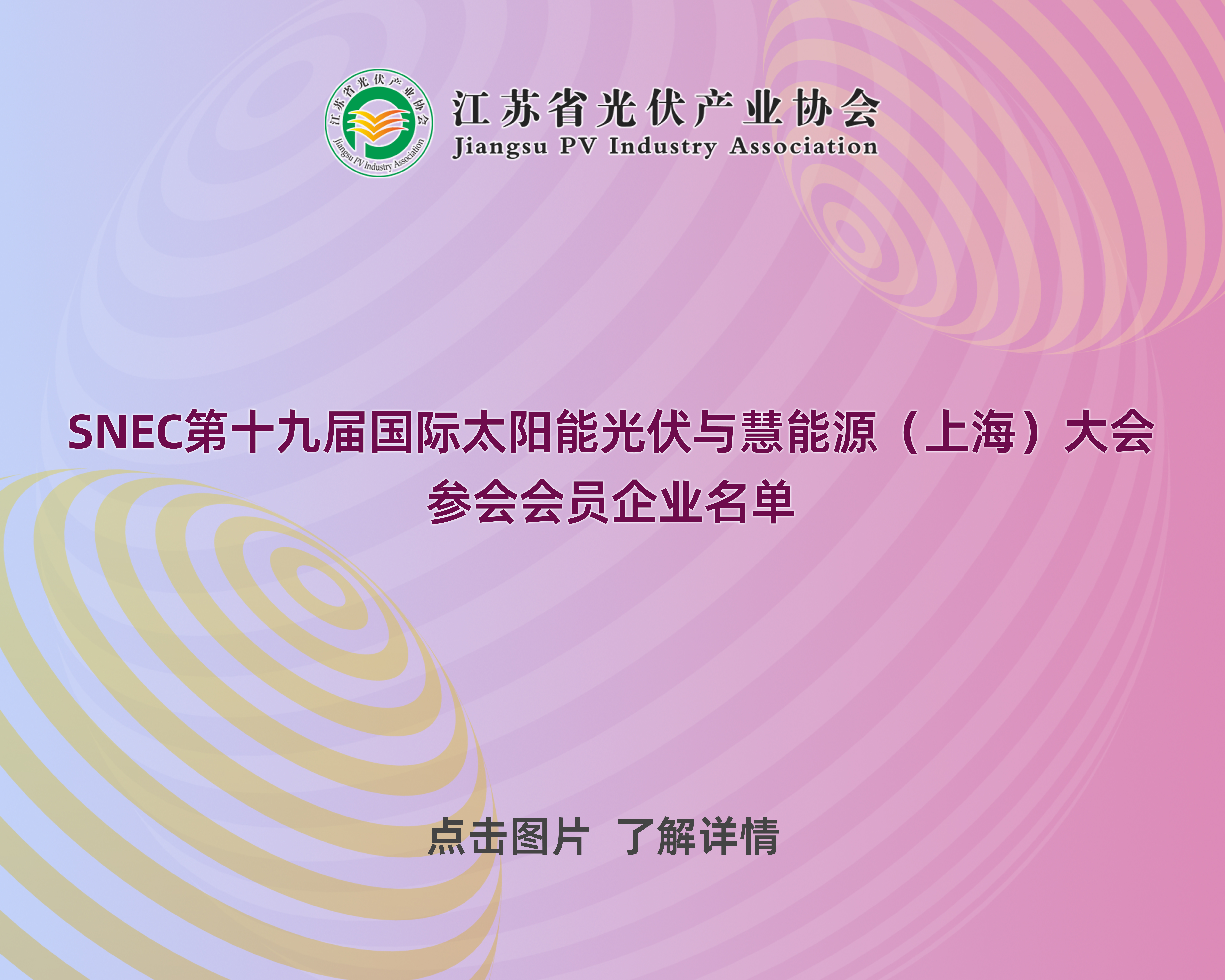 SNEC第十九届国际太阳能光伏与慧能源（上海）大会参会会员企业名单